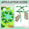 250Pcs 5  Colors Spray Painted Round Natural Schima Wood Beads WOOD-PA0001-73C-6