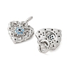 Brass Micro Pave Cubic Zirconia Charms KK-U056-34P-2