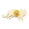 Cat Shape Enamel Pins JEWB-A017-01C-2