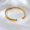 Honeycomb Hexagon 304 Stainless Steel Open Hinged Cuff Bangles for Women TF6134-5