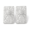 304 Stainless Steel Rectangle with Sun Stud Earrings EJEW-D281-27S-1