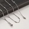 Brass Cable Chain Necklaces for Women NJEW-D302-19P-2