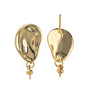 Brass Stud Earring Findings KK-N233-226-1