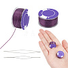 2 Rolls Special Coated Polyester Beading Threads OCOR-NB0002-06F-9