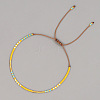 Bohemian Style Cylinder Glass Seed Beaded Braided Bead Bracelets IR5631-4-1