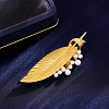 Feather Shape Alloy Brooches for Backpack Clothes PW-WG4EC9D-01-4