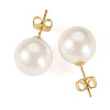 925 Sterling Silver Round Stud Earrings EJEW-TAC00030-04-3