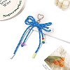 Polyester Braided Rope Bowknot Hanging Ornaments PW-WG70E10-01-1