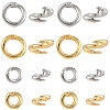 10Pcs 2 Colors Brass Open Jump Rings KK-YW0003-99A-2