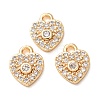 Brass Micro Pave Cubic Zirconia Charms CU-K002-01D-2