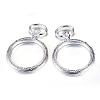 Rack Plating Alloy Open Back Bezel Big Pendants PALLOY-T005-02P-FF-1