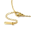 Brass Glass Pendants Necklaces NJEW-K269-09G-4