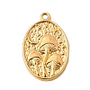 Textured 304 Stainless Steel Pendants X-STAS-K324-02G-1
