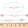 Handmade Round & Cross Natural Shell Beaded Chains CHS-P019-03G-B-2