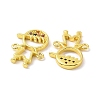 Golden Brass Micro Pave Cubic Zirconia Connector Charms KK-L209-058G-02-2