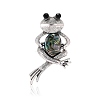 Frog Zinc Alloy Rhinestone  Brooches PW-WGC7876-01-1