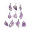 Natural Amethyst Pendants G-Z072-01P-1