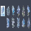 20Pcs 10 Styles Flower PET Waterproof Stickers PW-WG6FCFD-04-1