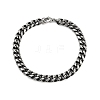 Tarnish Resistant Men's 304 Stainless Steel Cuban Link Chain Bracelets STAS-A051-04B-01-1