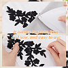 4Pcs 2 Styles Plum Blosssom & Flower Cotton Computerized Embroidery Sew on Patches PATC-GA0001-35-5