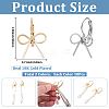 10 Pairs 2 Colors Bowknot Brass Leverback Earrings EJEW-SC0001-93-2