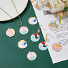 SUPERFINDINGS 20Pcs 5 Styles Alloy with Enamel Pendant ENAM-FH0001-58-5