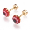 304 Stainless Steel Evil Eye Earlobe Plugs EJEW-H105-12-4