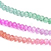 Transparent Painted Glass Beads Strands X1-DGLA-A034-T1mm-A03-4