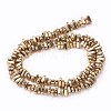Electroplated Non-magnetic Synthetic Hematite Beads Strands X-G-P367-G04-2