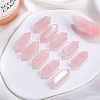 Double Point Tower Natural Rose Quartz Healing Stone Wands PW-WG90298-02-2