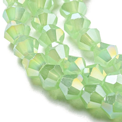 Imitation Jade Electroplate Glass Beads Strands EGLA-A039-J6mm-B01-1