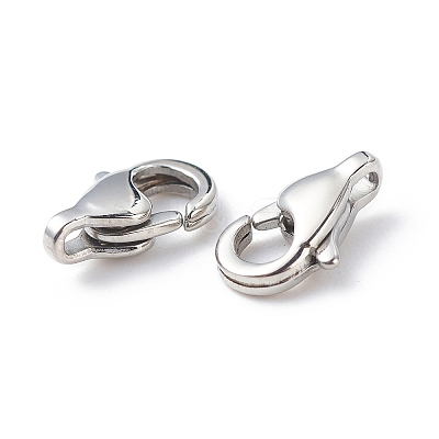 Tarnish Resistant 304 Stainless Steel Lobster Claw Clasps STAS-Q048-1-1