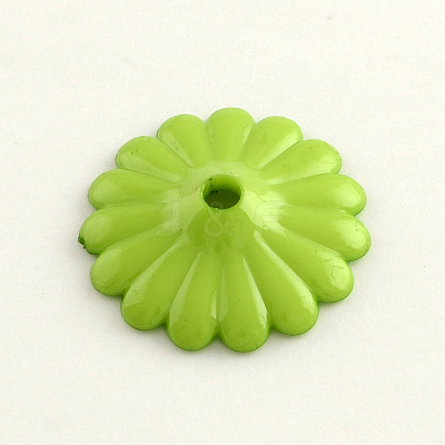 Opaque Acrylic Flower Bead Caps SACR-Q099-M21-1