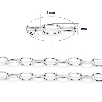 Tarnish Resistant 304 Stainless Steel Cable Chains CHS-L024-013B-1