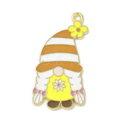 Bees Theme Alloy Enamel Pandants FIND-M083-06B-G-1