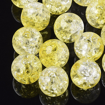 Transparent Crackle Acrylic Beads CACR-N002-03-1