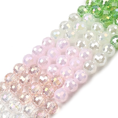 Electroplate Glass Beads Strands EGLA-D300-06-6mm-02-1