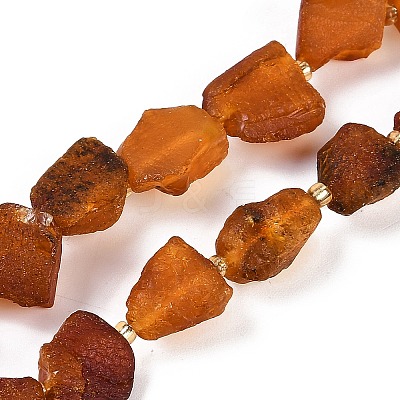 Raw Rough Natural Amber Beads Strands G-B125-C01-01-1