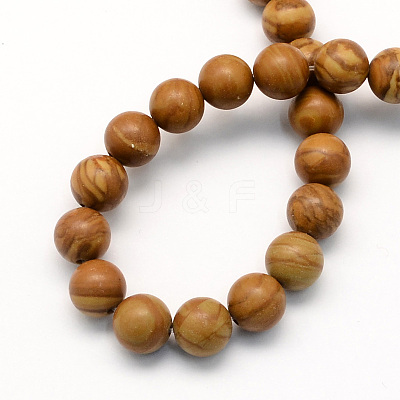 Natural Tigerskin Jasper Round Beads Strands X-G-S166-4mm-1