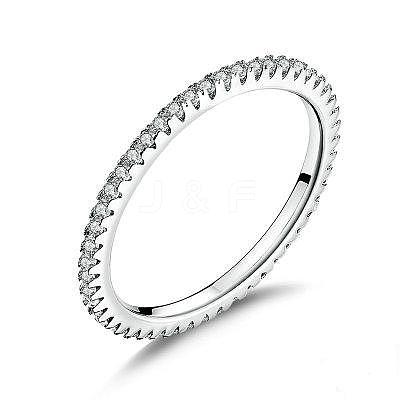 Anti-Tarnish Rhodium Plated 925 Sterling Silver Finger Rings RJEW-FF0008-008P-16mm-1