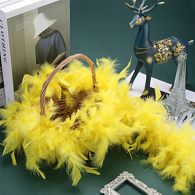 Turkey Feather Fluff Boa for Dancing DIY-WH0568-10B-1