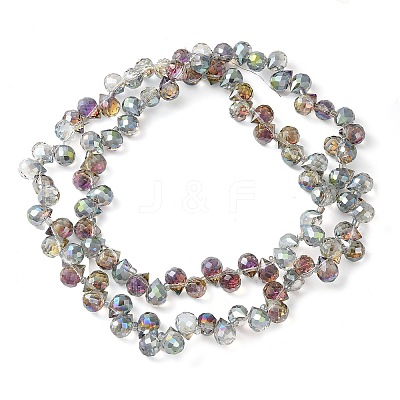 Electroplate Glass Beads Strands EGLA-D030-17H-1