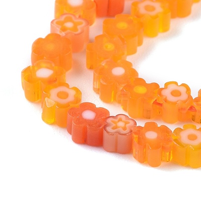 Handmade Millefiori Glass Bead Strands X-LAMP-J035-4mm-08-1