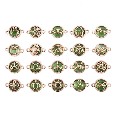40Pcs 20 Style Glass Links/Connectors GLAA-SZ0001-63-1