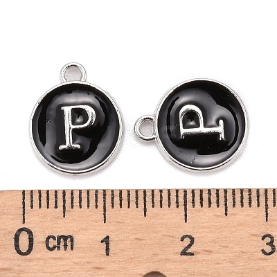 Platinum Plated Alloy Charms X-ENAM-S118-02P-P-1