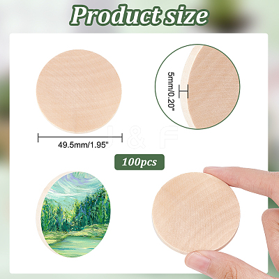 100Pcs Grass Wood Cutouts WOOD-PH0002-53B-1