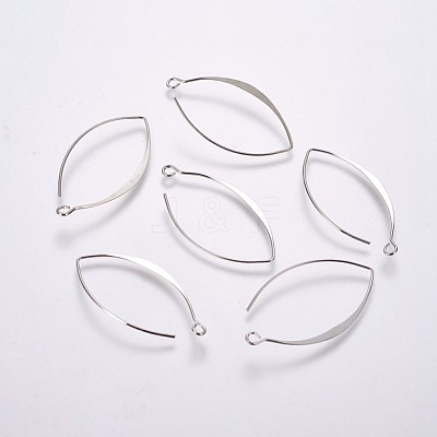 Rack Plating Alloy Earring Hooks PALLOY-WH0065-33P-1