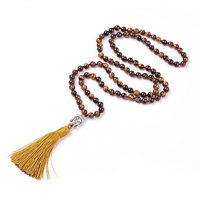 Tassel Pendant Necklaces NJEW-P191-A-1
