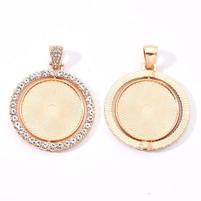 Alloy Pendant Cabochon Settings Y-PALLOY-S107-005KC-RS-1