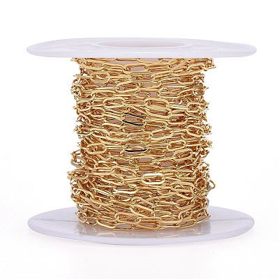 Soldered Brass Paperclip Chains CHC-G005-06G-01-1